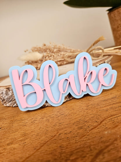 Cake topper PRÉNOM personnalisé / déco anniversaire baptême mariage communion / déco fille