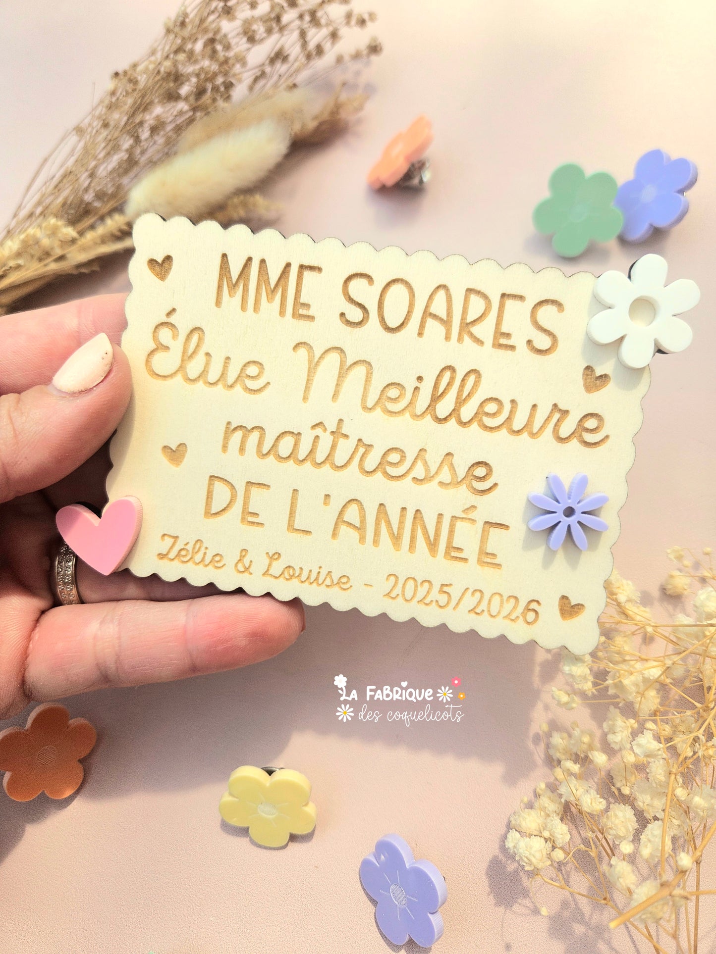 MAGNET BISCUIT PERSONNALISÉ FIN D'ANNÉE SCOLAIRE