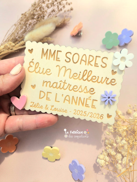 MAGNET BISCUIT PERSONNALISÉ FIN D'ANNÉE SCOLAIRE