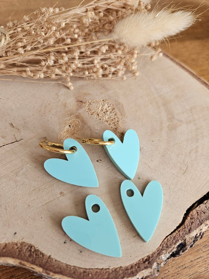 Pampilles interchangeables - par 2 - AMBRE  - BLEU TURQUOISE