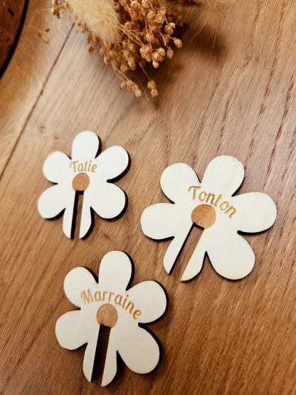Marque place en bois MARGUERITTE