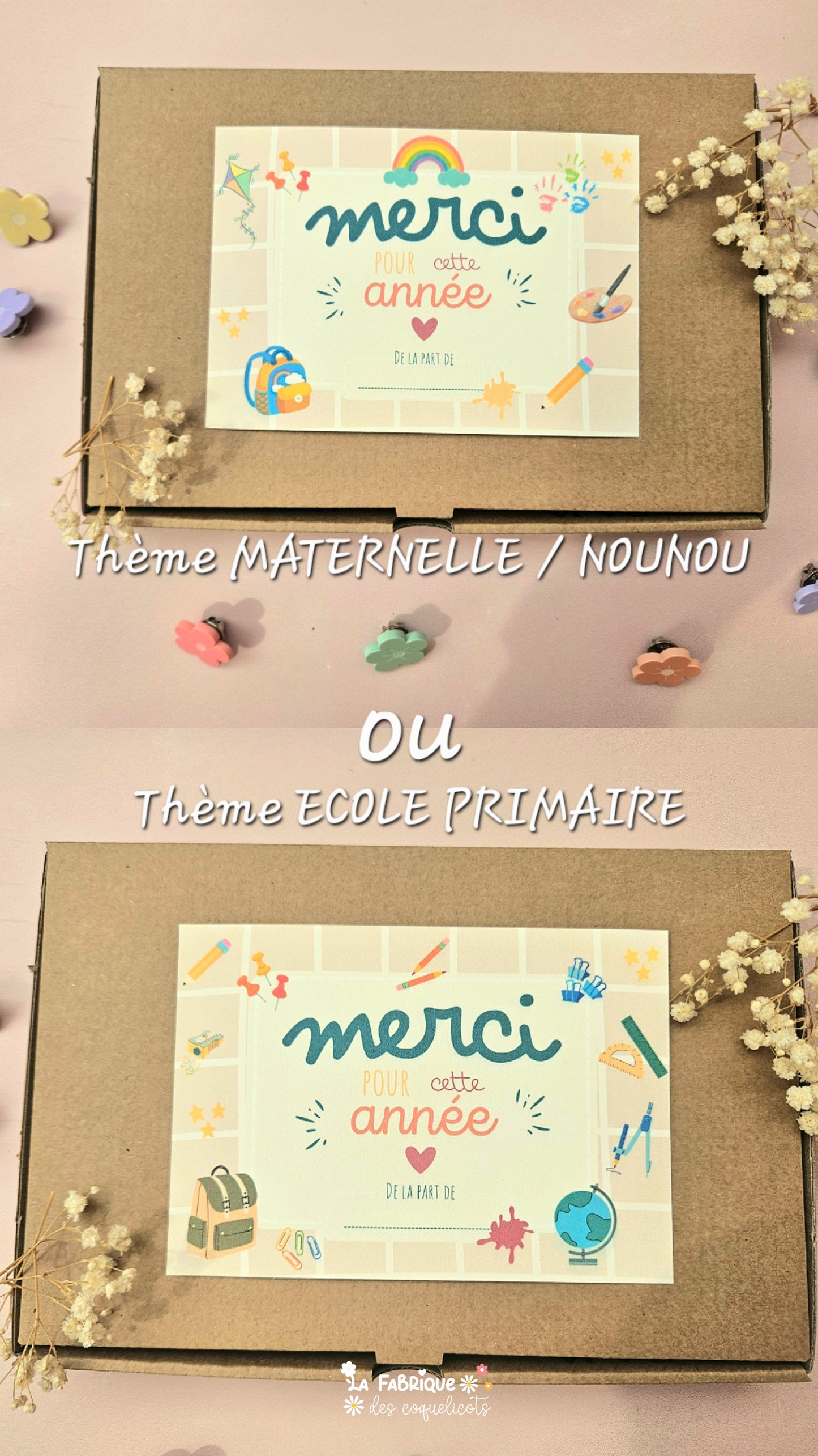 BOX CADEAU FIN D'ANNÉE SCOLAIRE PERSONNALISÉE