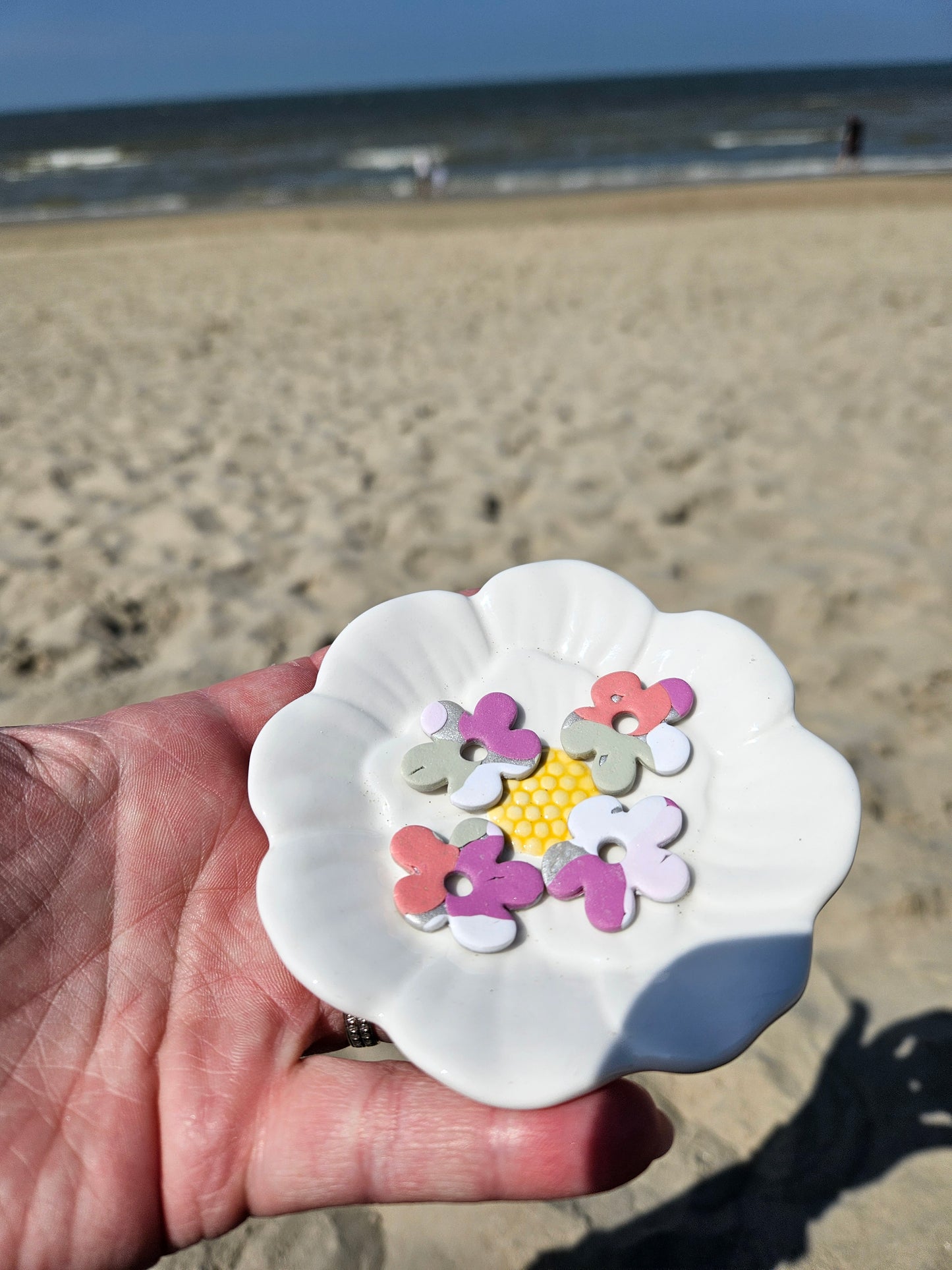 Pampilles interchangeables - par 2-  GEORGETTE - ARLEQUIN ROSE