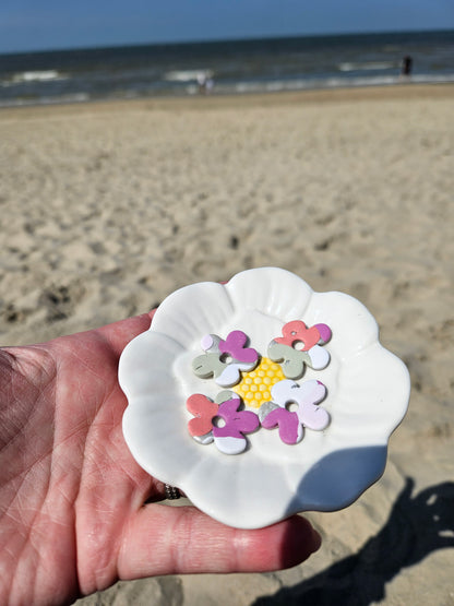 Pampilles interchangeables - par 2-  GEORGETTE - ARLEQUIN ROSE