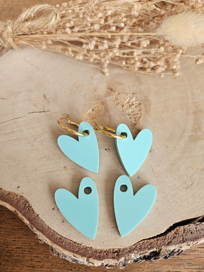 Pampilles interchangeables - par 2 - AMBRE  - BLEU TURQUOISE