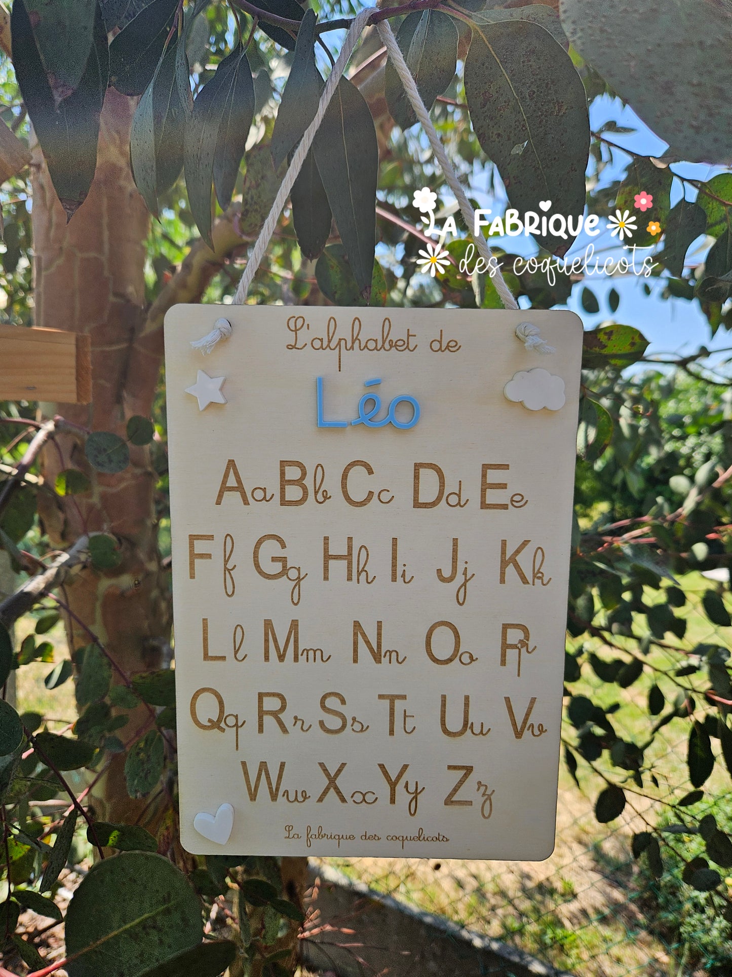 Abécédaire - affiche bois personnalisé