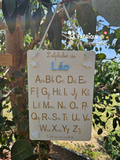 Abécédaire - affiche bois personnalisé