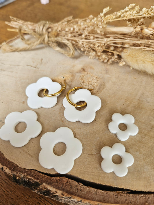 Pampilles interchangeables - par 2 - MAXI ZELIE -  BLANCHE