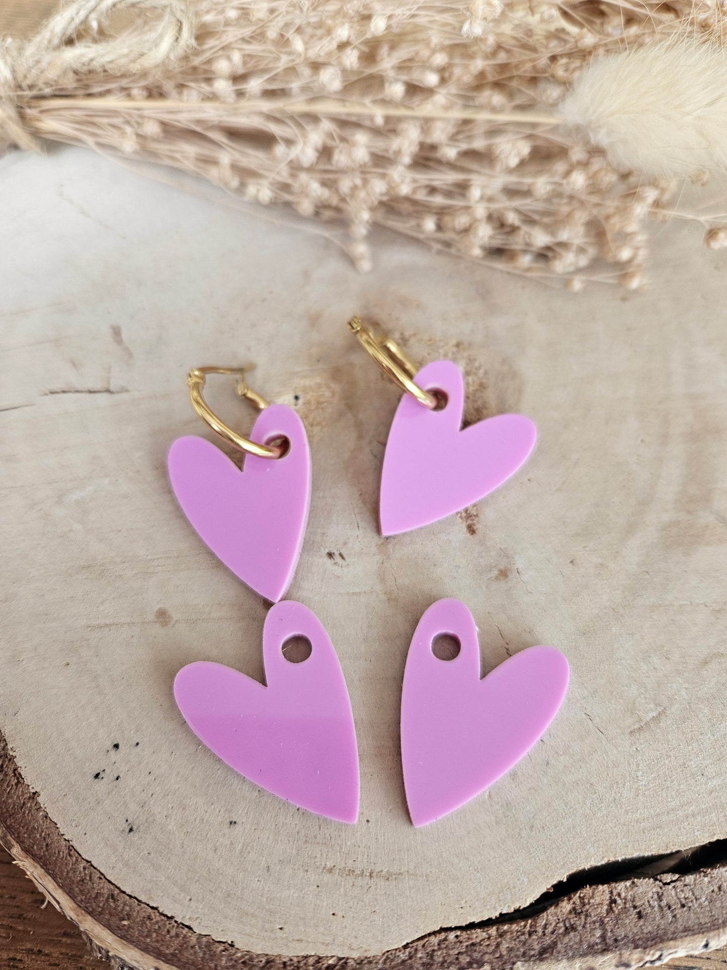 Pampilles interchangeables - par 2 - AMBRE - MAUVE LAVANDE