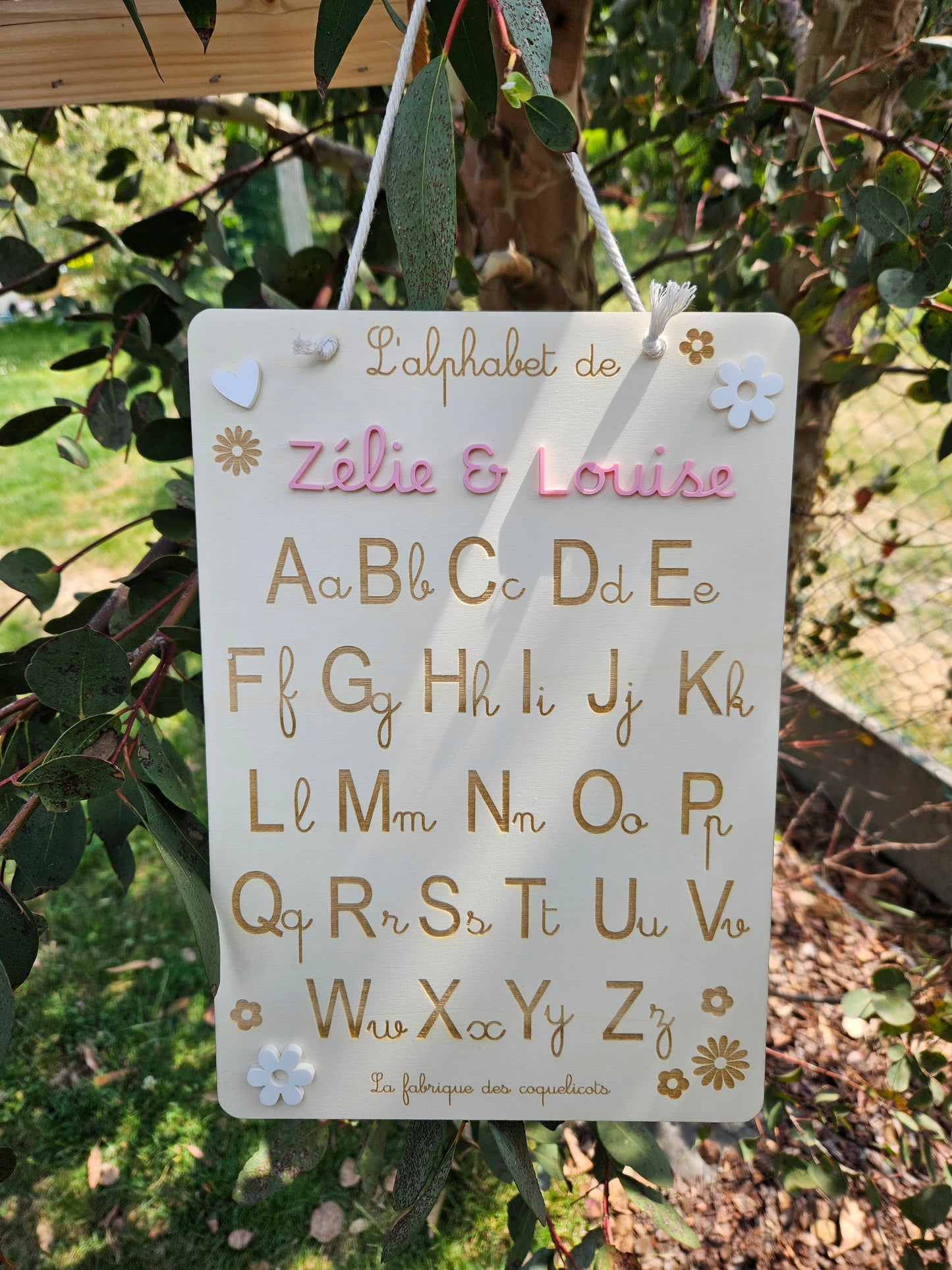 Abécédaire - affiche bois personnalisé