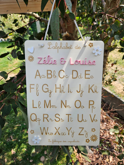 Abécédaire - affiche bois personnalisé