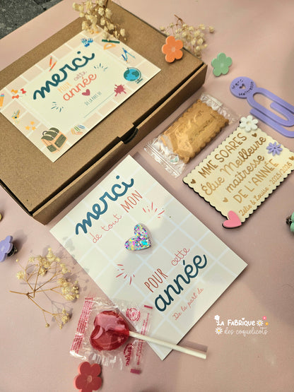 BOX CADEAU FIN D'ANNÉE SCOLAIRE PERSONNALISÉE
