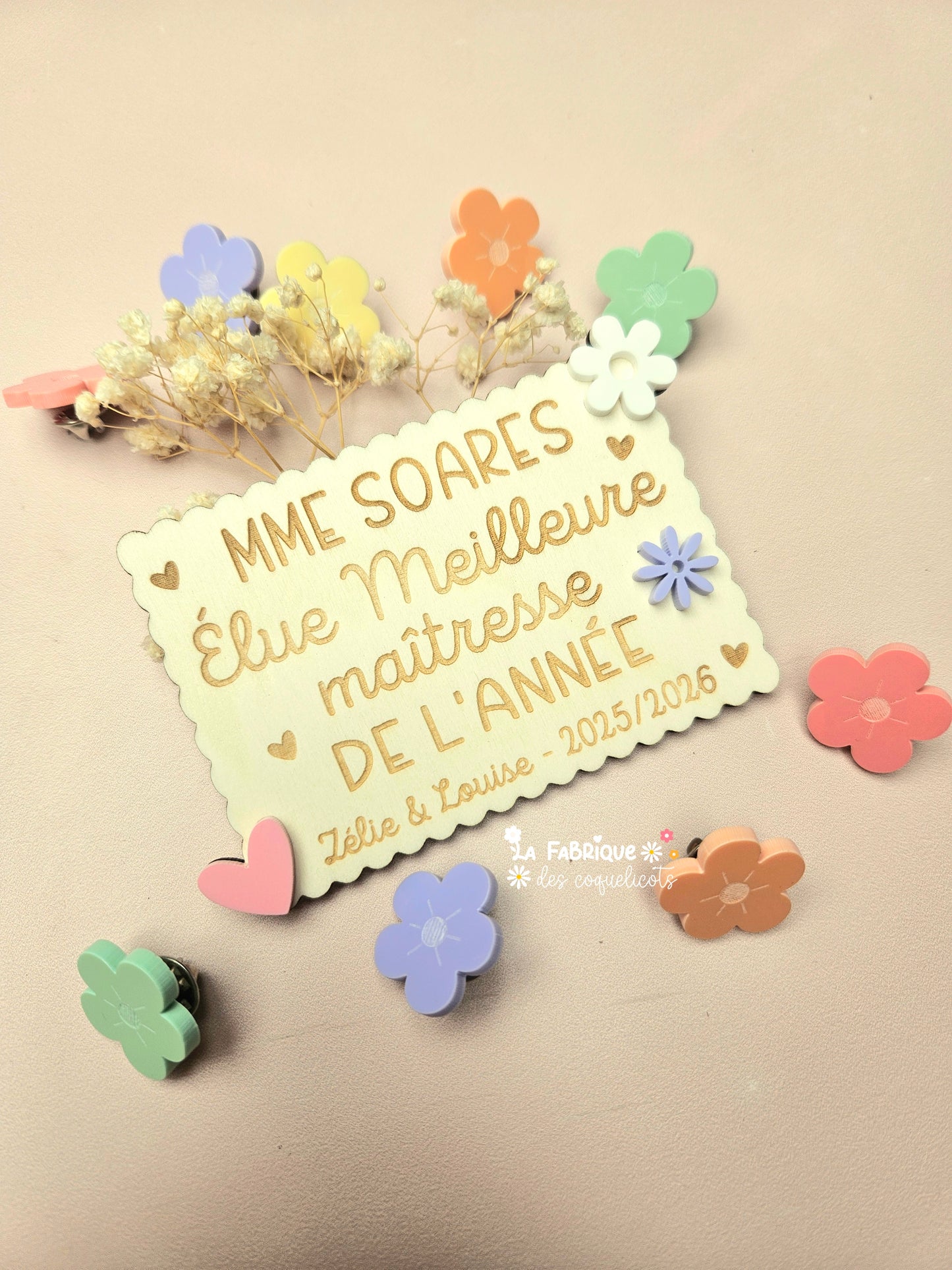 MAGNET BISCUIT PERSONNALISÉ FIN D'ANNÉE SCOLAIRE
