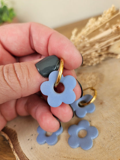 Pampilles interchangeables - par 2 - ZELIE  BLEU PIERRE