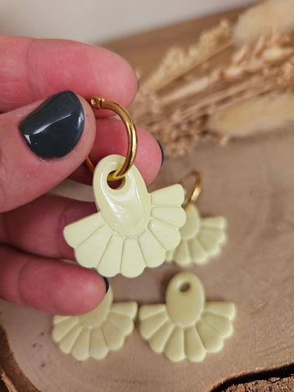 Pampilles interchangeables - par 2 - - LYLY  JAUNE VERT