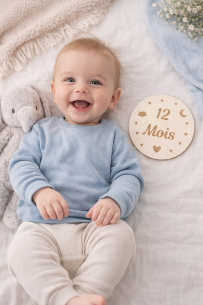 Plaque étape bébé - de 1 mois à 12 mois