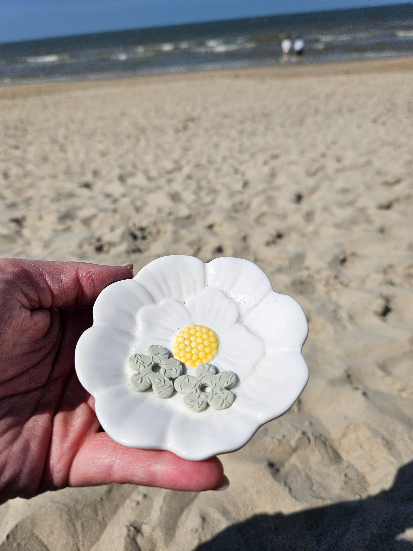 Pampilles interchangeables - par 2 - GEORGETTE - VERT PALE FEUILLE