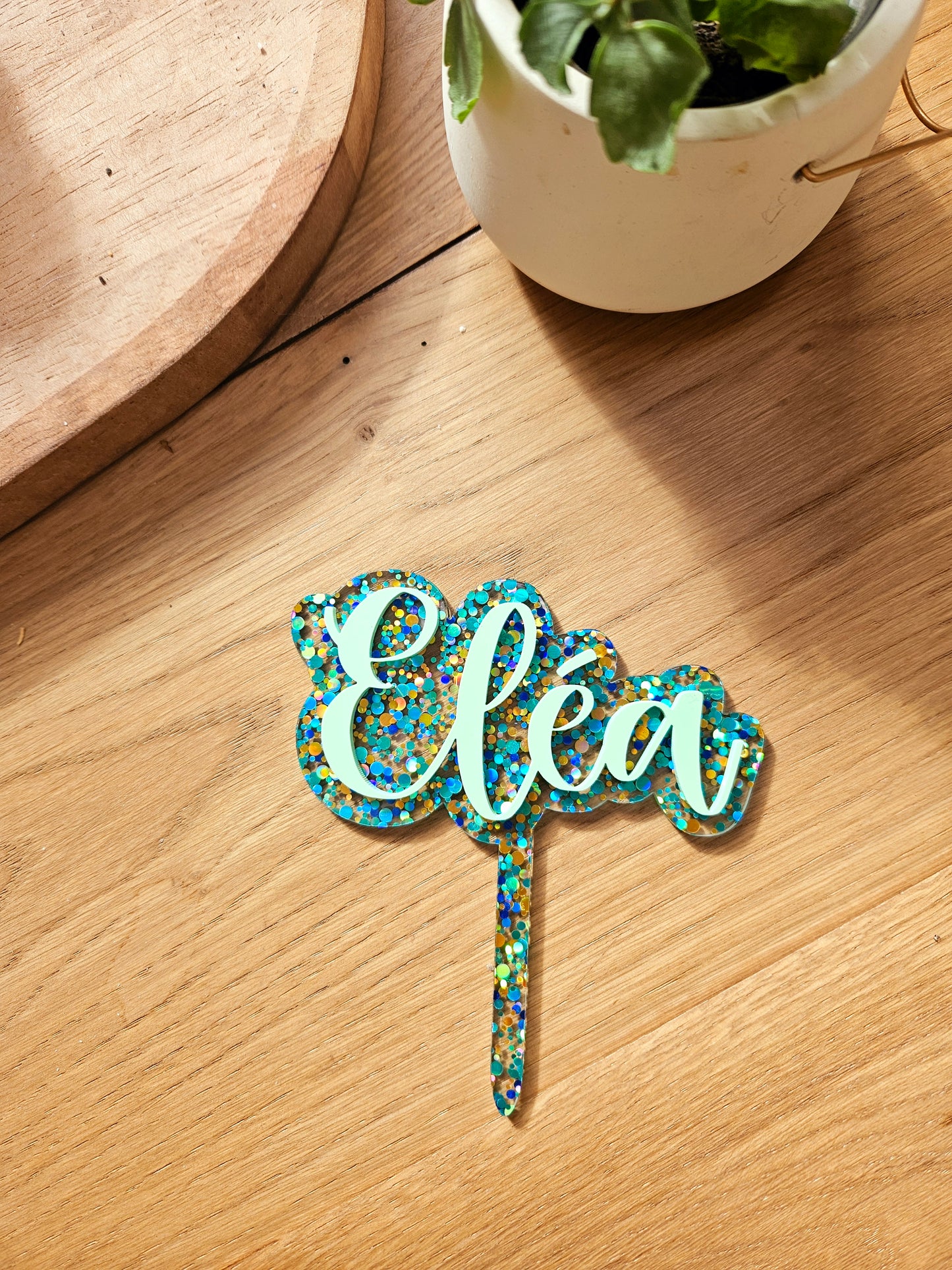 Cake topper PRÉNOM personnalisé / déco anniversaire baptême mariage communion / déco fille