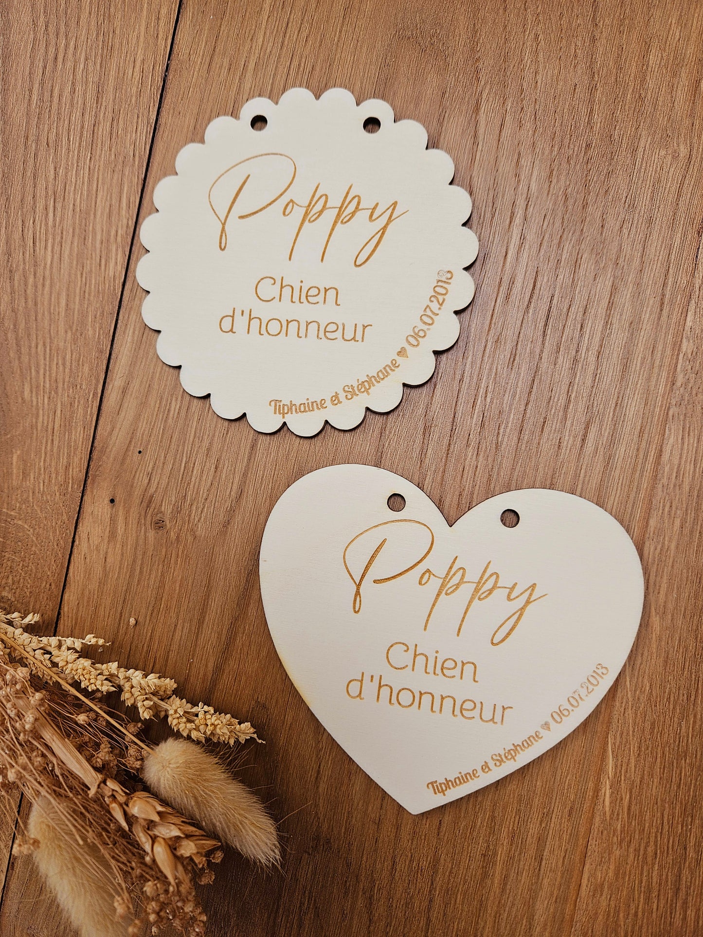 Pancarte en bois personnalisée "CHIEN D'honneur" / mariage / décoration mariage