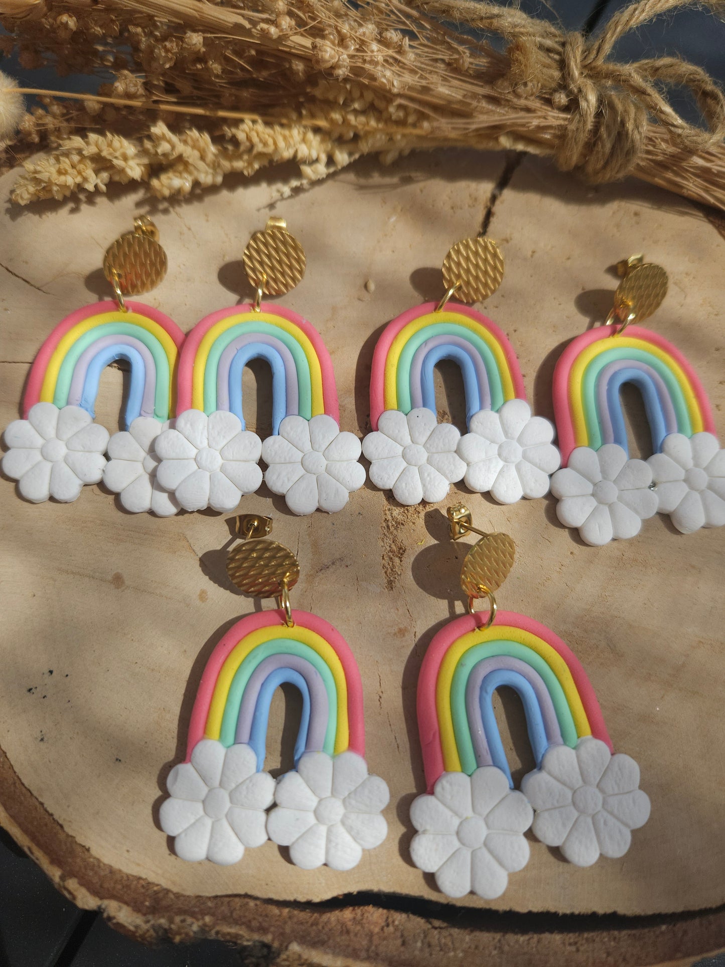 Boucles oreilles - arc en ciel / RAINBOW - FLEUR