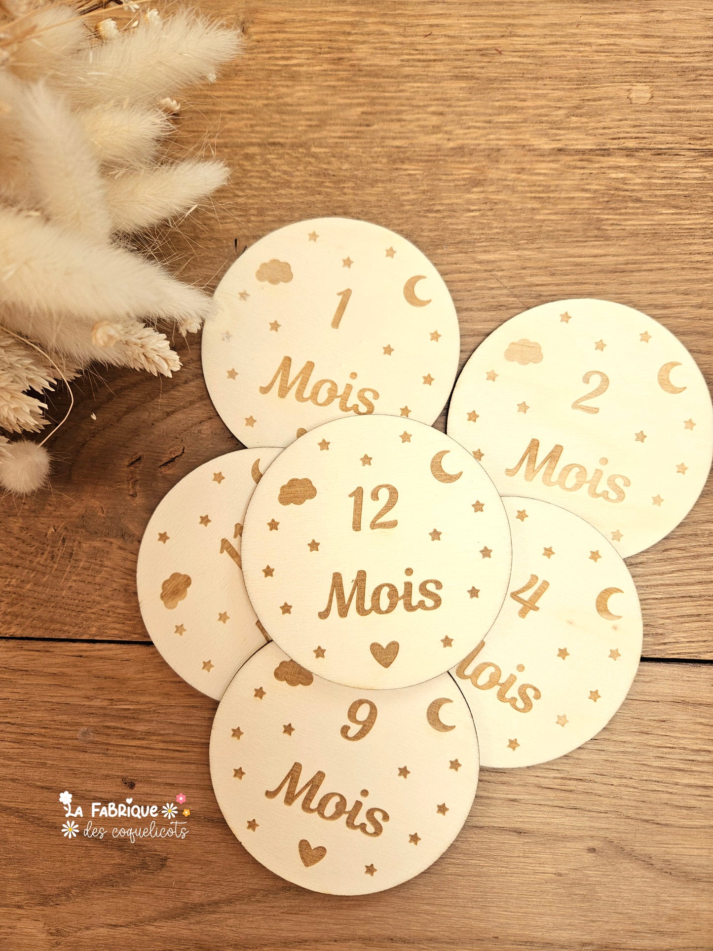 Plaque étape bébé - de 1 mois à 12 mois