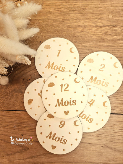 Plaque étape bébé - de 1 mois à 12 mois