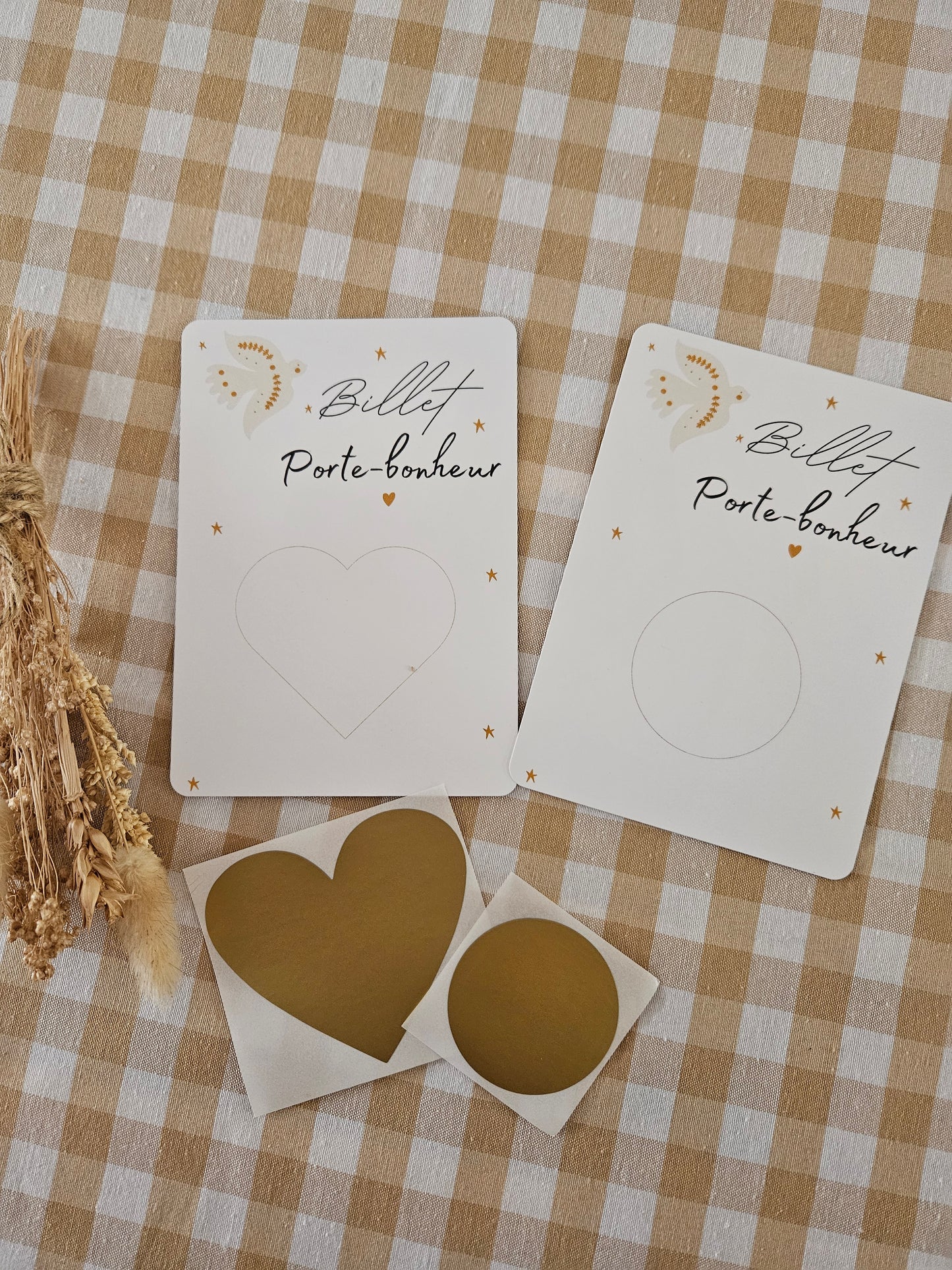 Carte à gratter - billet porte bonheur - à personnaliser - carte de voeux annonce grossesse  annonce mariage - cadeau anniversaire demande mariage marraine parrain mamie papy témoin