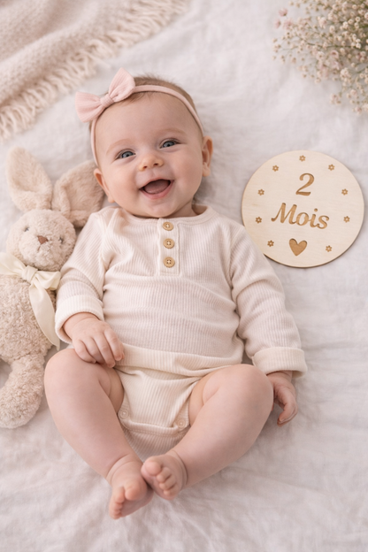 Plaque étape bébé - de 1 mois à 12 mois