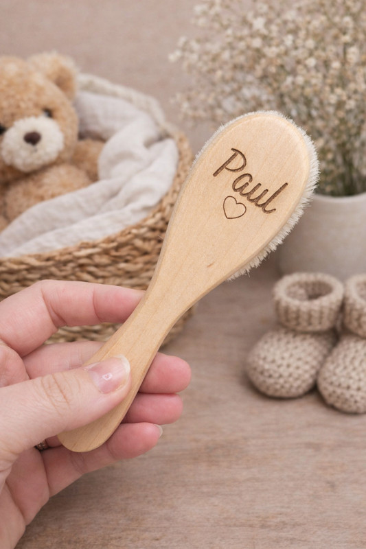 Brosse douce pour bébé personnalisée
