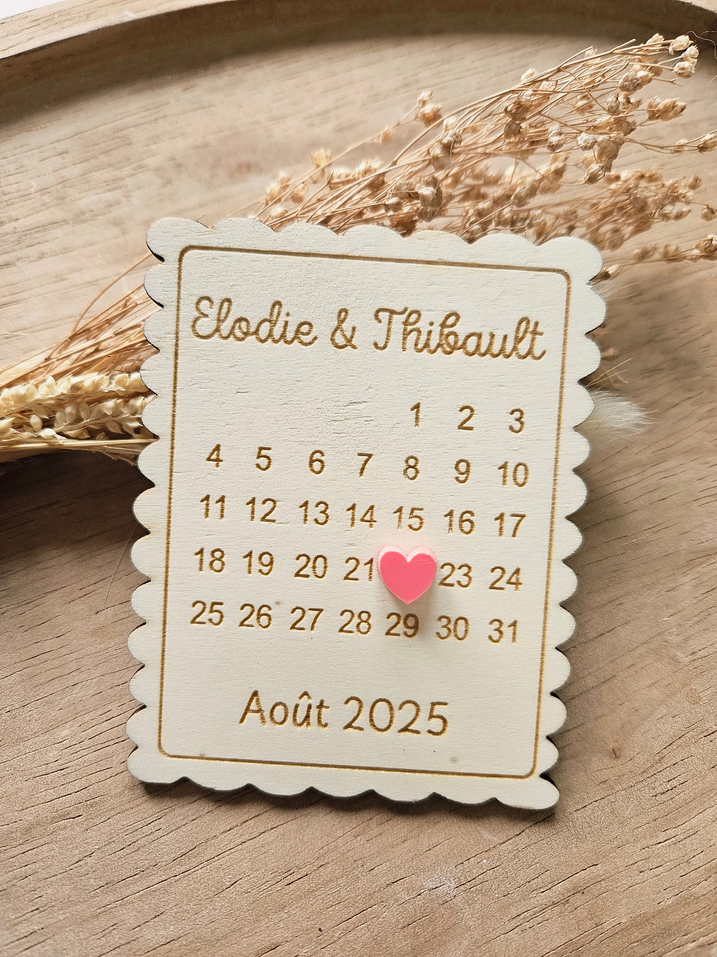 Magnet calendrier - amour