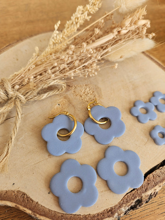 Pampilles interchangeables - par 2 - maxi ZELIE - BLEU PIERRE