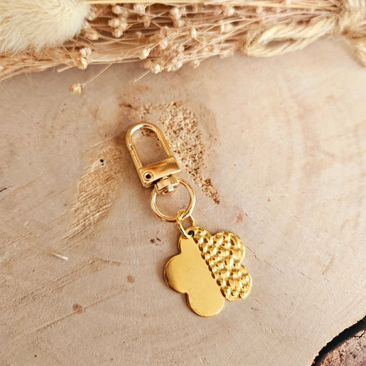 Porte-clé / bijoux de sac FLEUR doré -  /cadeau  enfant femme en Acier Inoxydable pour femme  Enfant / petite fleur doré petit prix