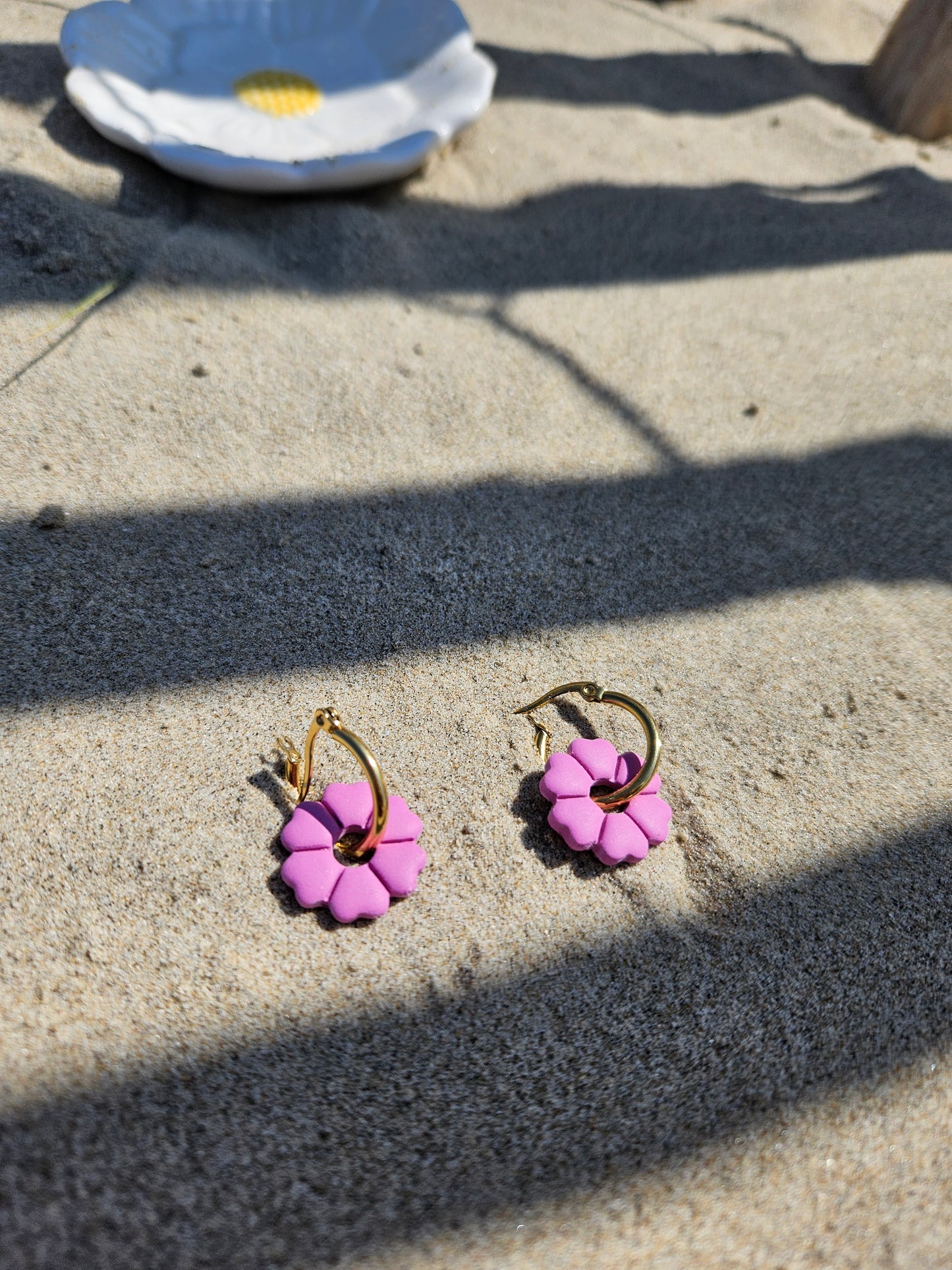 Pampilles interchangeables - par 2 -JEANNE / ROSE MAUVE