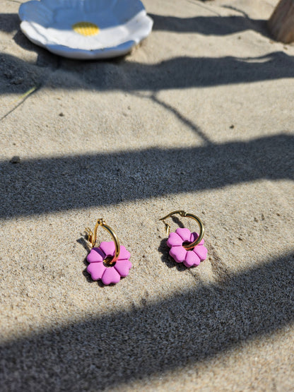 Pampilles interchangeables - par 2 -JEANNE / ROSE MAUVE