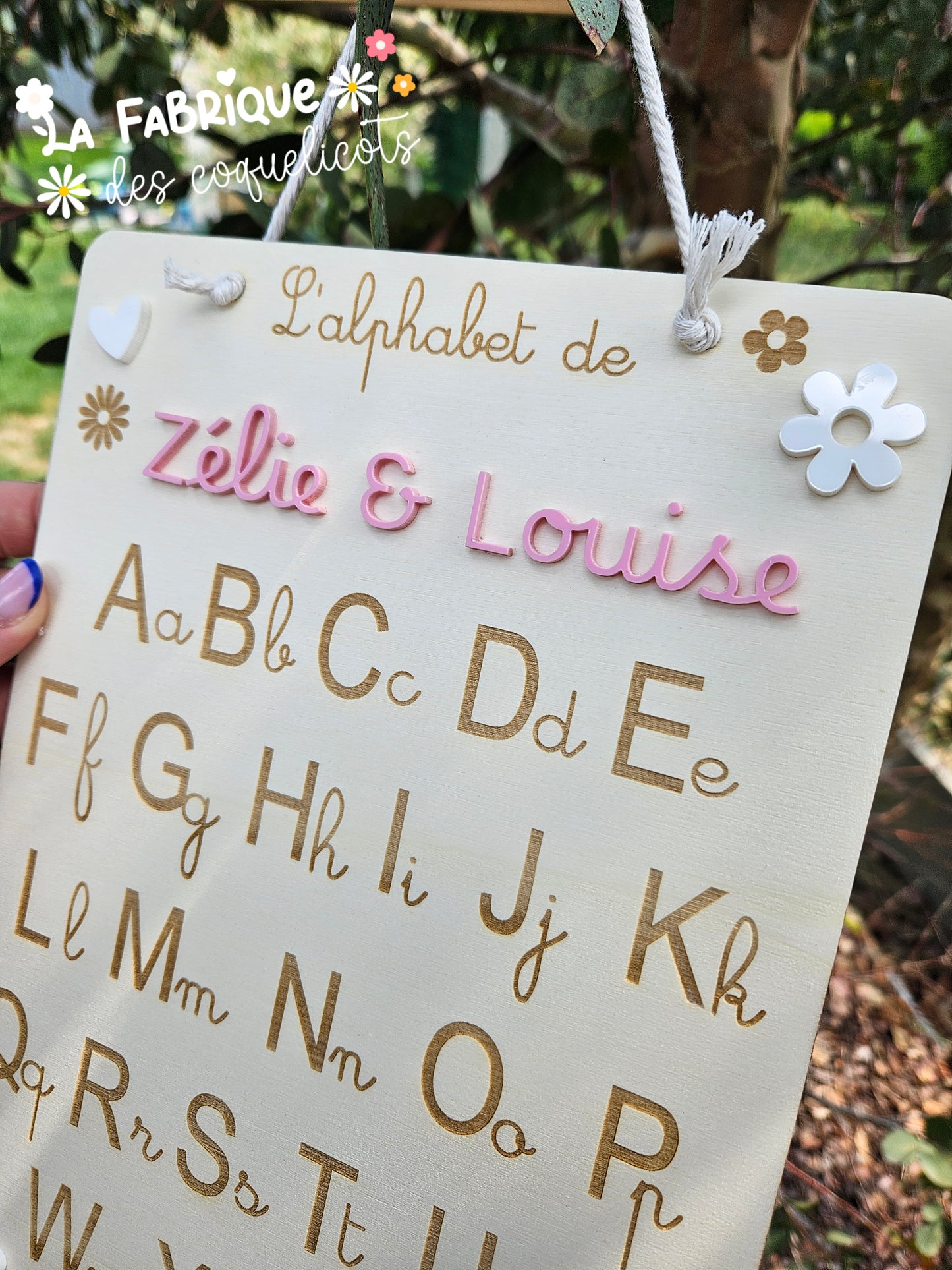 Abécédaire - affiche bois personnalisé