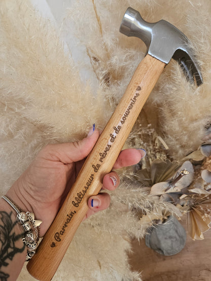 Marteau personnalisé - cadeau homme papa papy