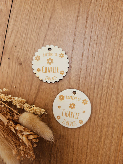 Etiquette personnalisée en bois MARGUERITTE