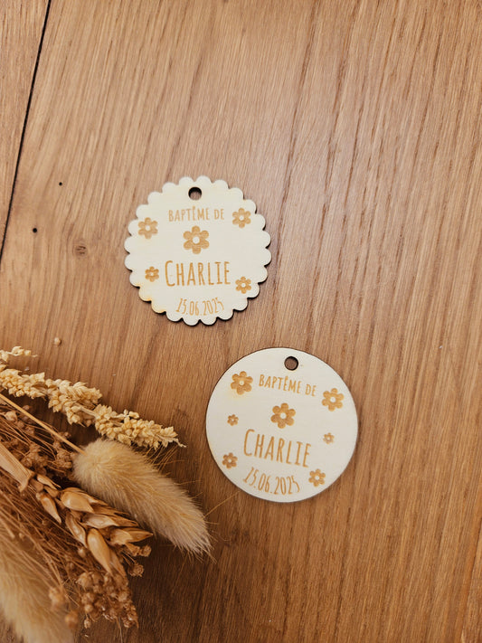 Etiquette personnalisée en bois MARGUERITTE