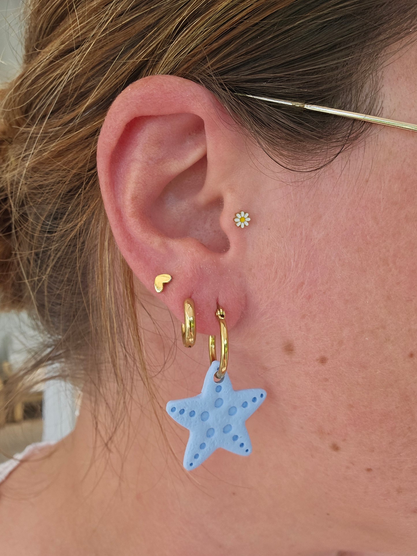 Pampilles interchangeables - par 2 - - ETOILE DE MER / STARFISH