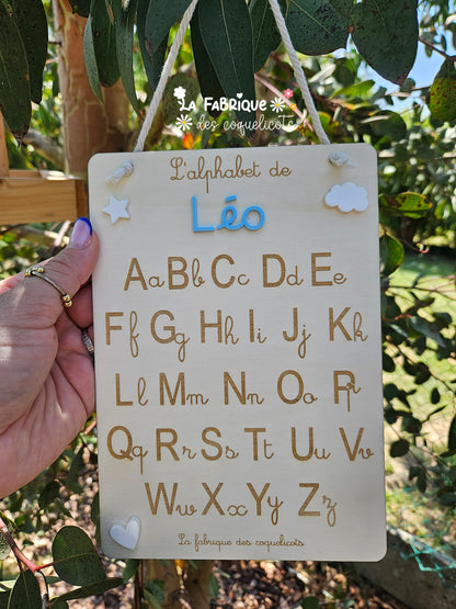 Abécédaire - affiche bois personnalisé