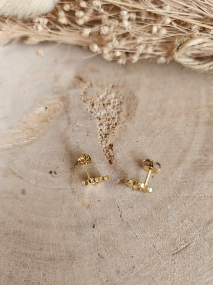 Boucles oreilles PETITE FLEUR - boucle oreille puce doré chat / enfant femme en Acier Inoxydable pour femme  Enfant / petite fleur doré petit prix