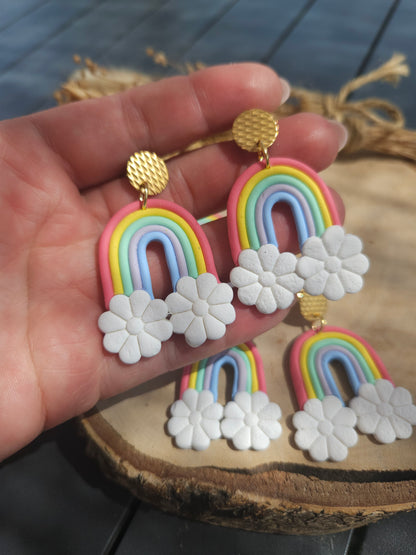 Boucles oreilles - arc en ciel / RAINBOW - FLEUR