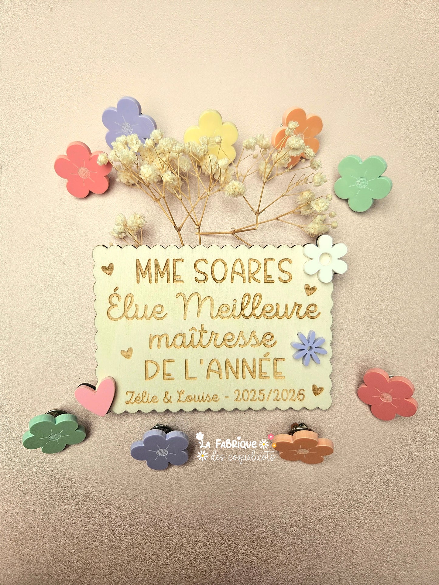 MAGNET BISCUIT PERSONNALISÉ FIN D'ANNÉE SCOLAIRE