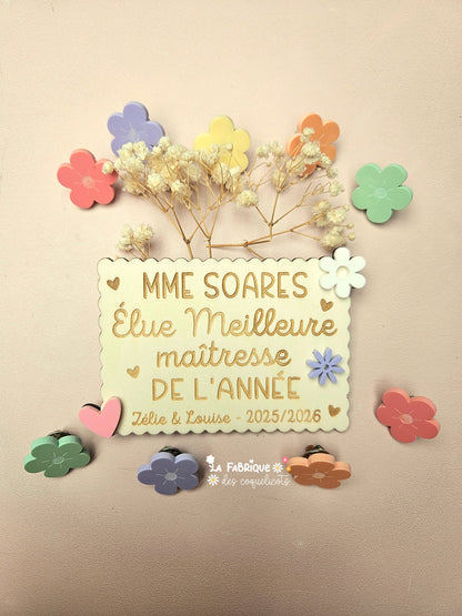 MAGNET BISCUIT PERSONNALISÉ FIN D'ANNÉE SCOLAIRE