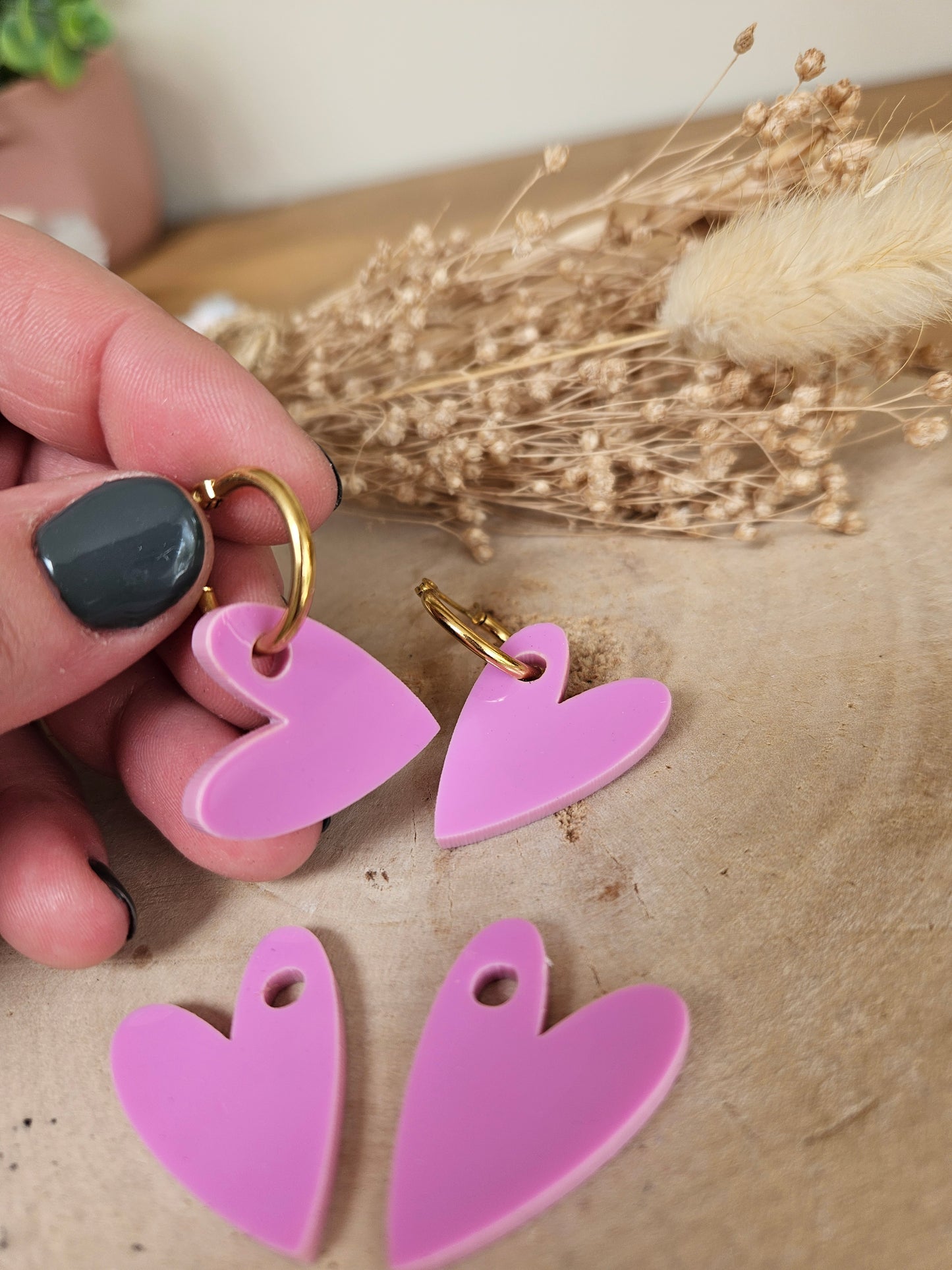 Pampilles interchangeables - par 2 - AMBRE - MAUVE LAVANDE