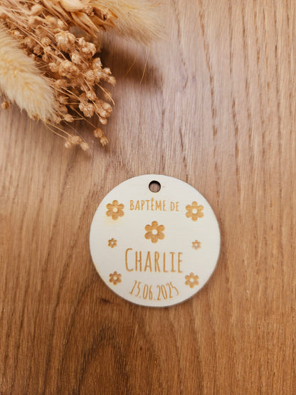 Etiquette personnalisée en bois MARGUERITTE