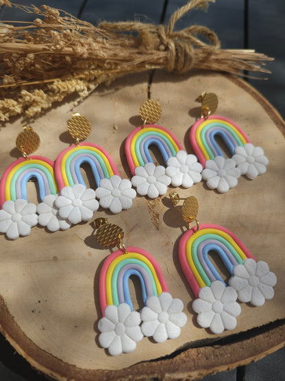 Boucles oreilles - arc en ciel / RAINBOW - FLEUR