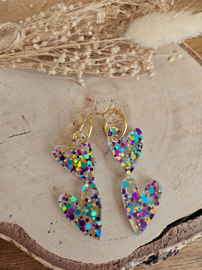 Pampilles interchangeables - par 2 - AMBRE - MULTI COULEURS