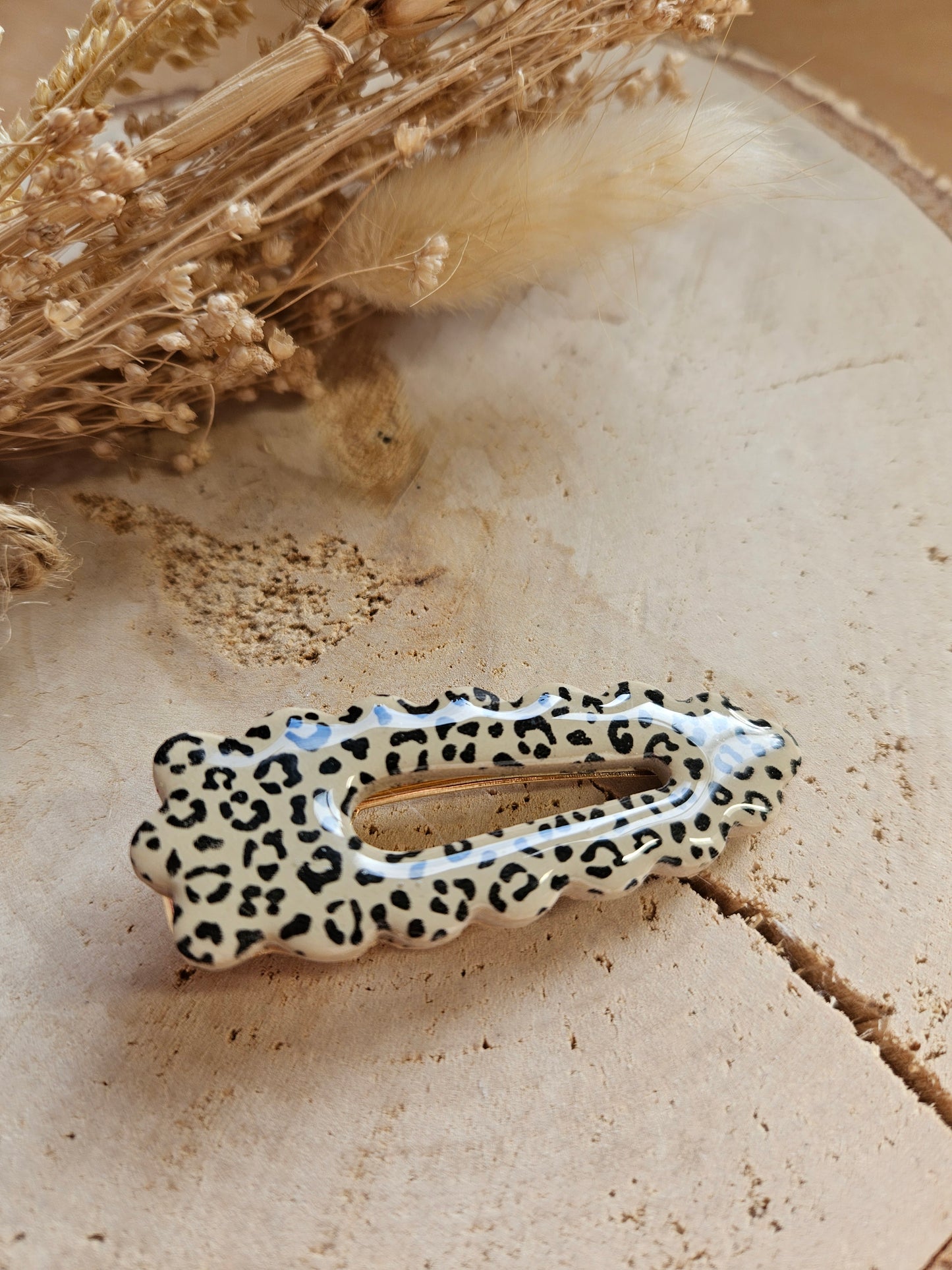 Barrette pince LEOPARD GRAOU pour les cheveux, Pince crocodile pour Femme et Enfant, Idée cadeau petit budget