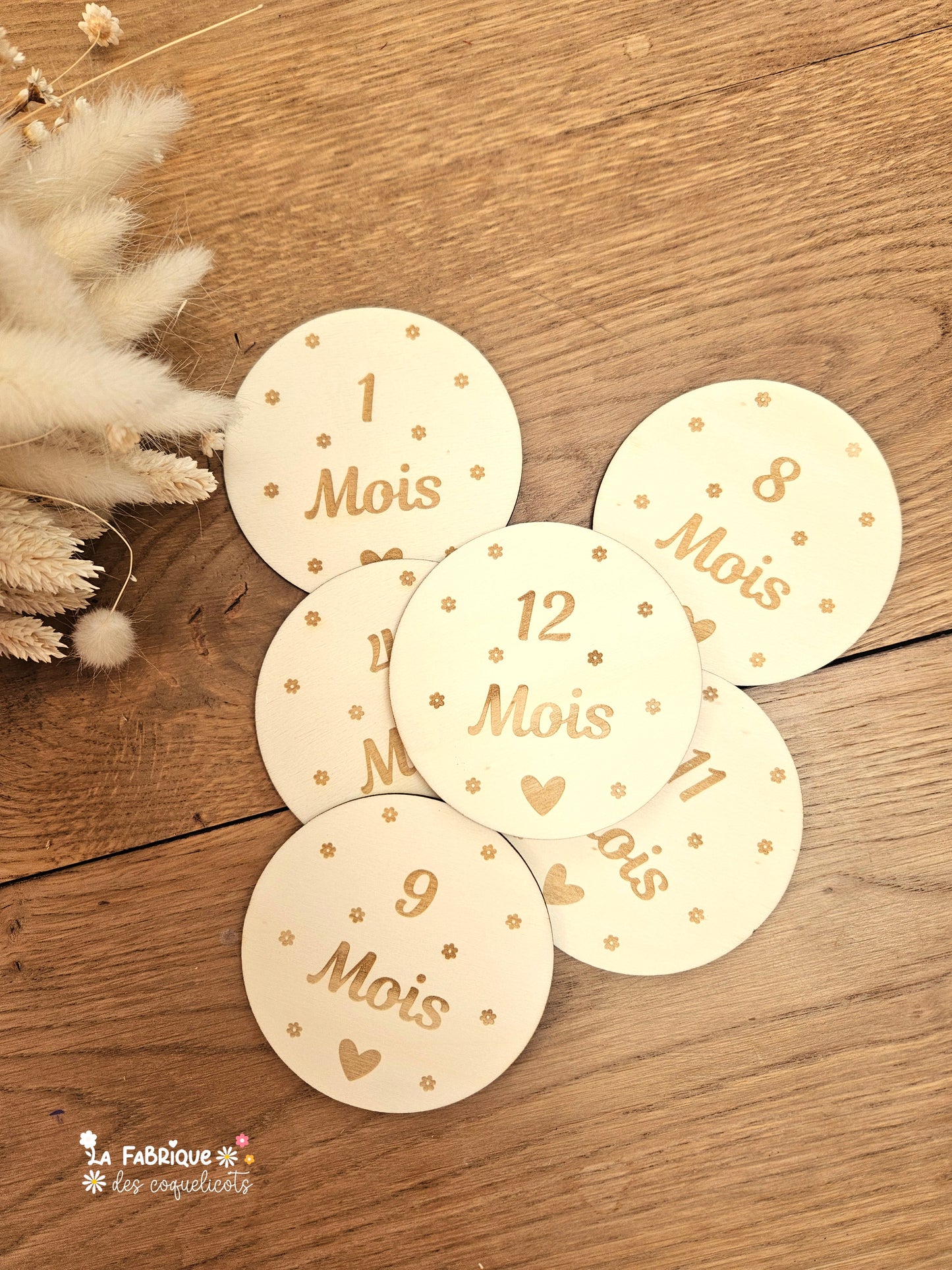 Plaque étape bébé - de 1 mois à 12 mois